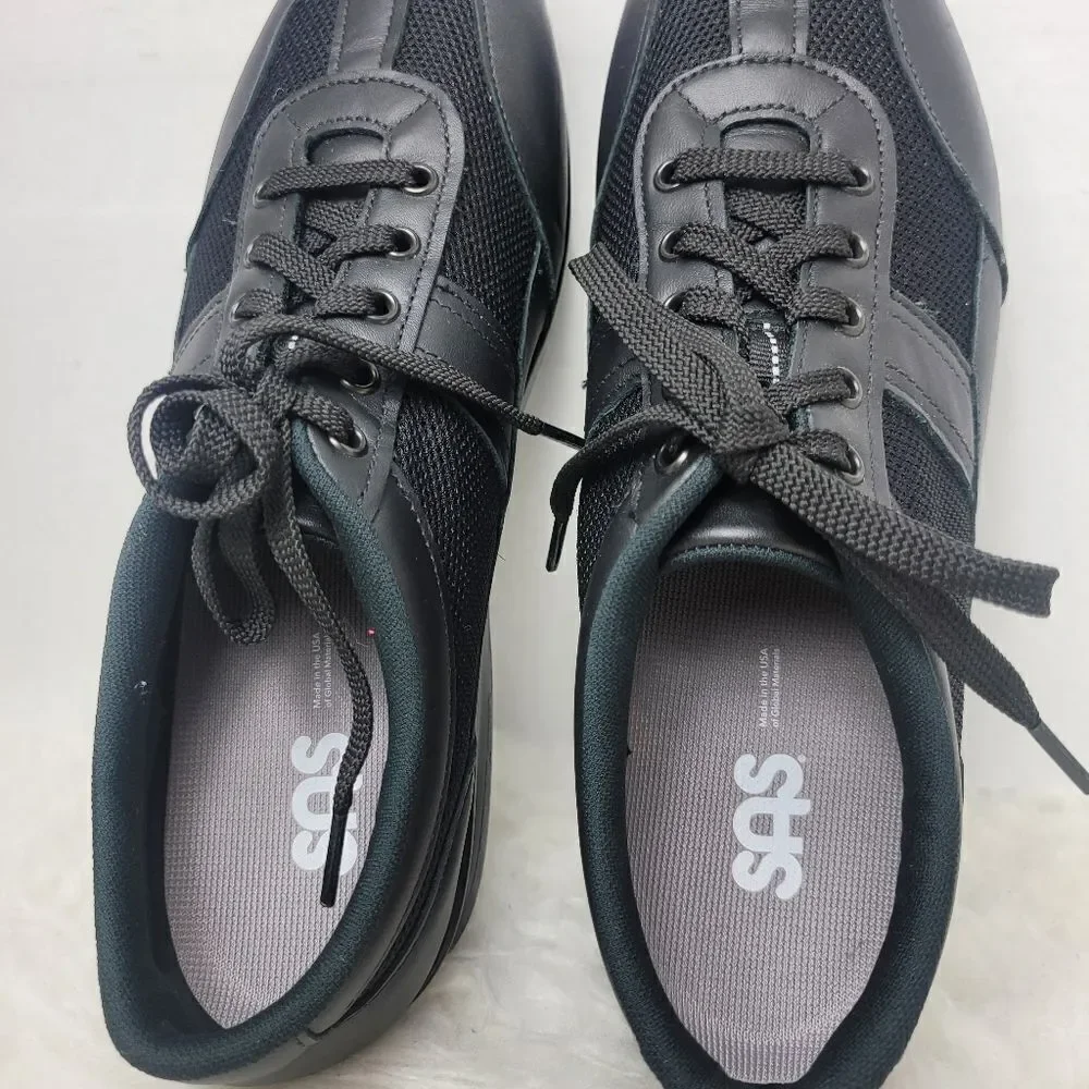 SAS Ft Mesh Black Walking Womens Casual Shoes Size 9.5
